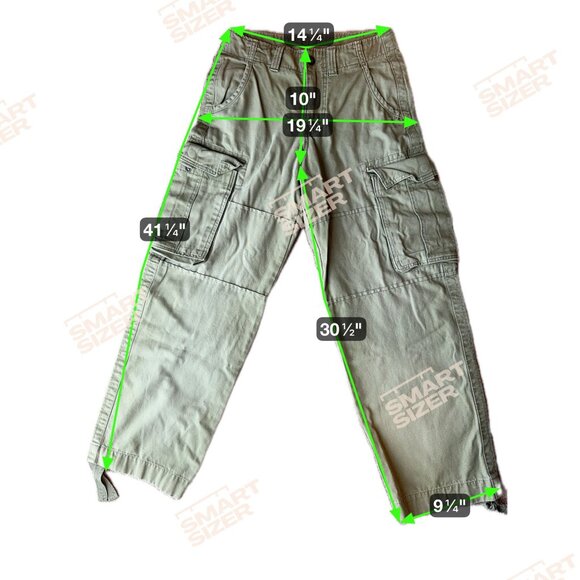 No Boundaries Canvas‎ Cargo Pants Mens Size 28 Barrel Y2K Oversized Army Green - Picture 2 of 8